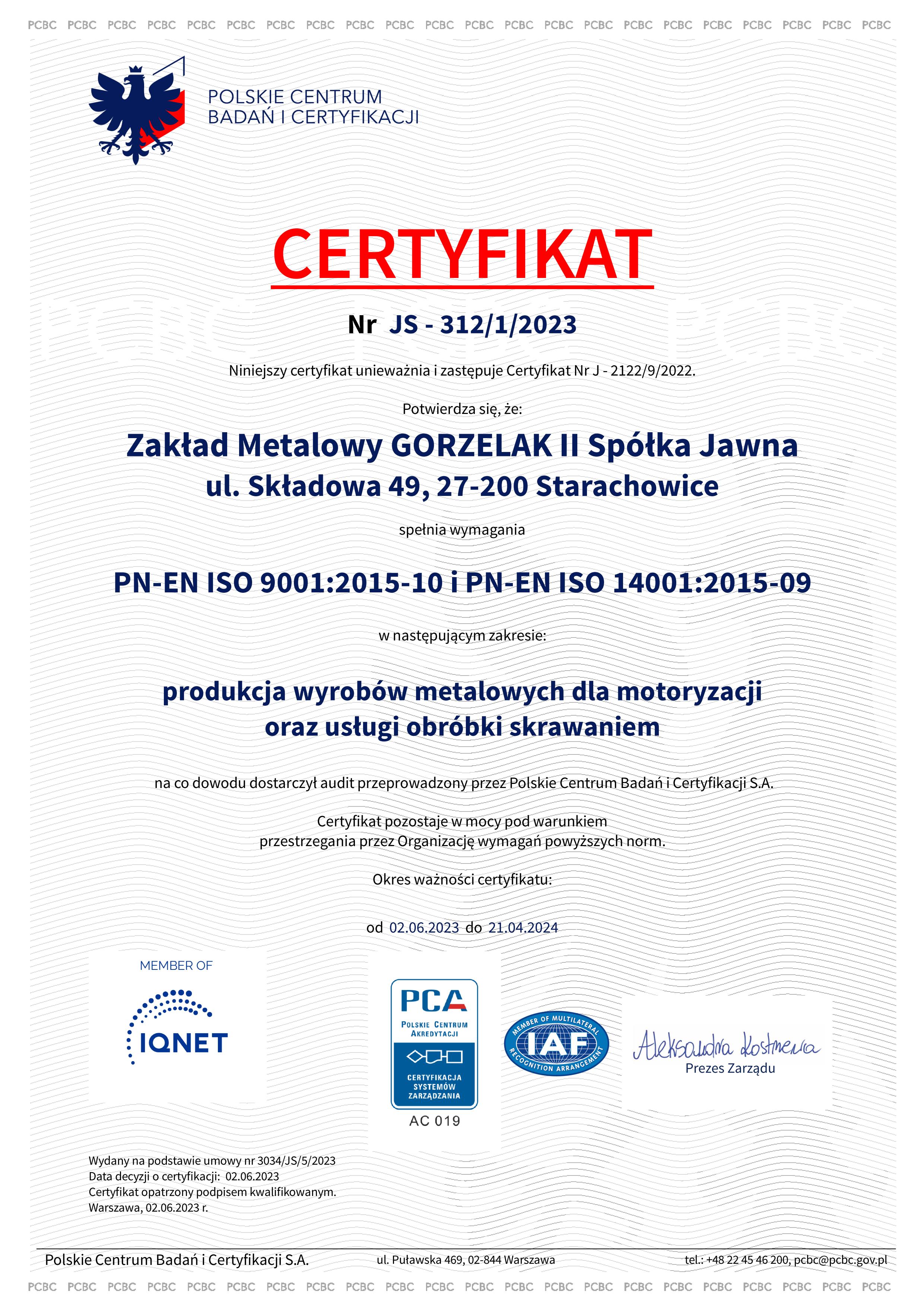 JS 312 1 2023 GORZELAK II cert pol sign